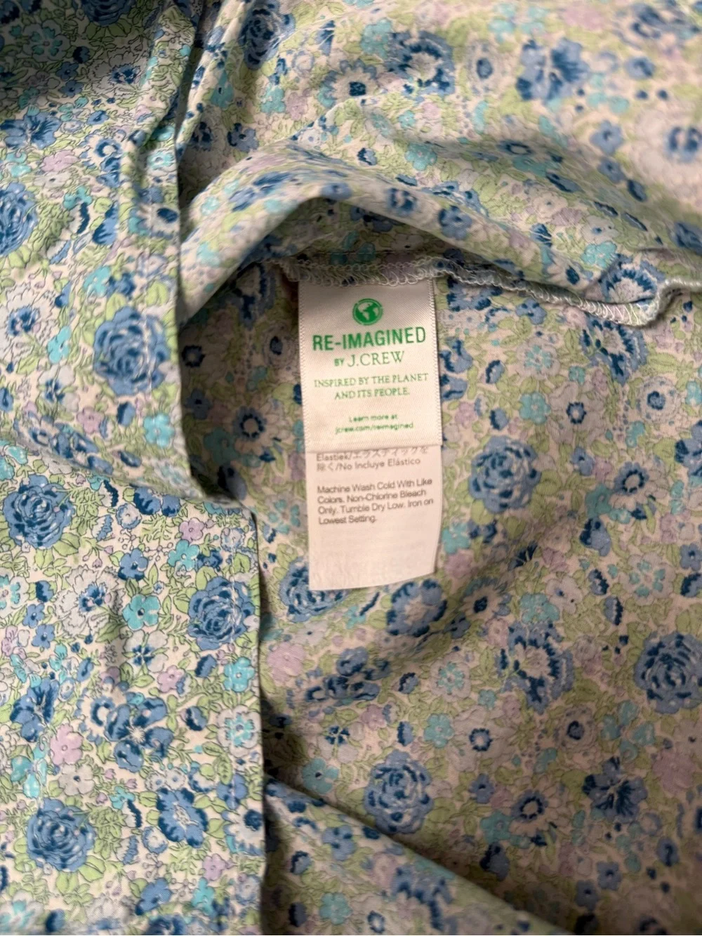J Crew Liberty Fabric 100% Cotton Smocked Floral Puff Sleeve Blouse, Size M